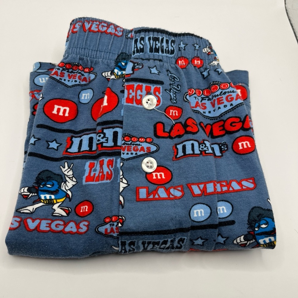 M & M Las Vegas Men’s Size Medium Gray PJ Pajama Shorts Sleep Lounge Knit Pants